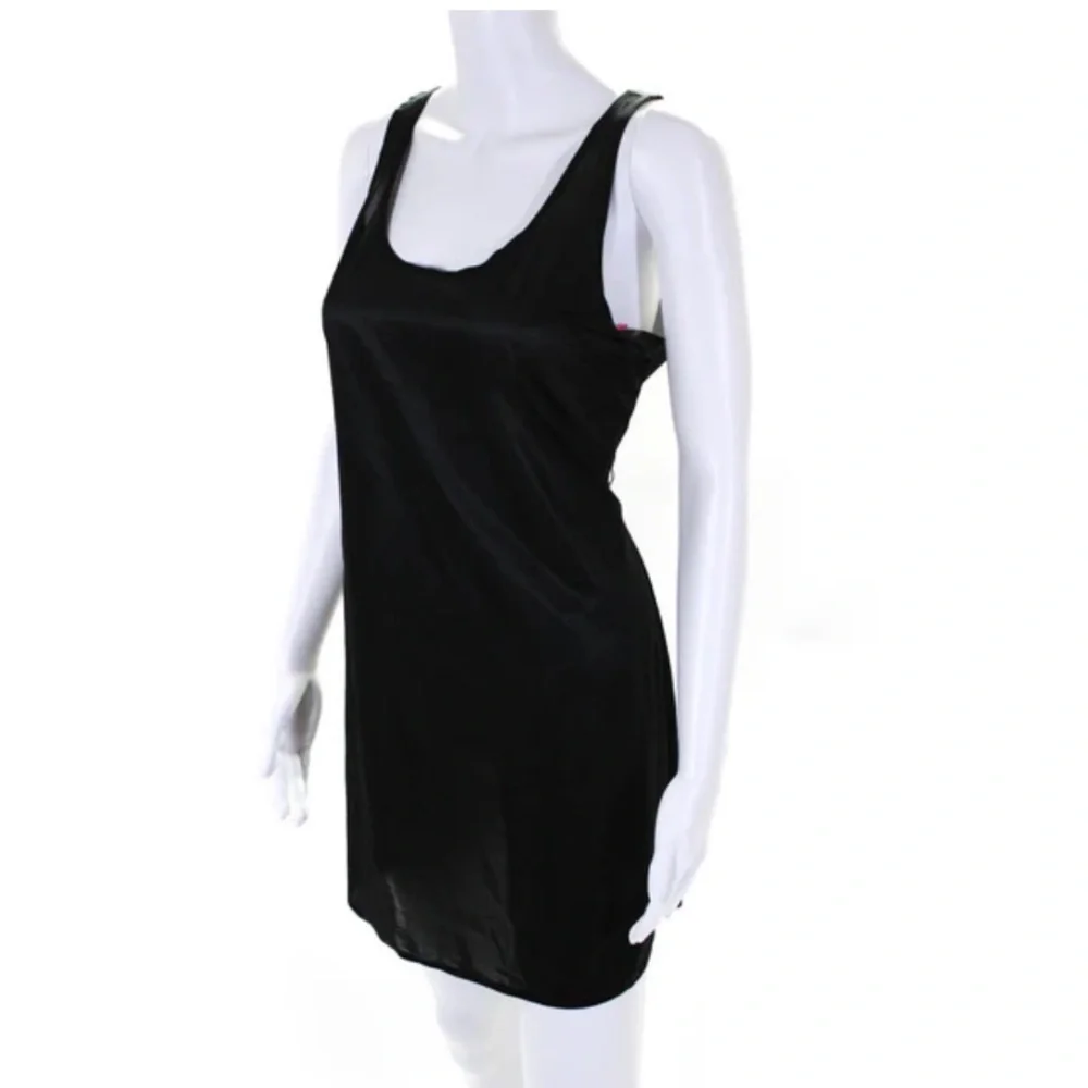 Spanx Womens Black Scoop Neck Sleeveless Dress Slip Sz L